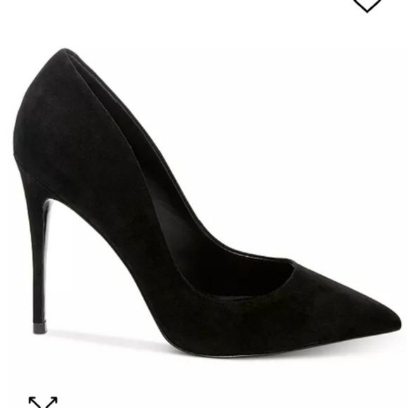 Steve Madden Daisie Pumps Suede Black - Picture 5 of 12